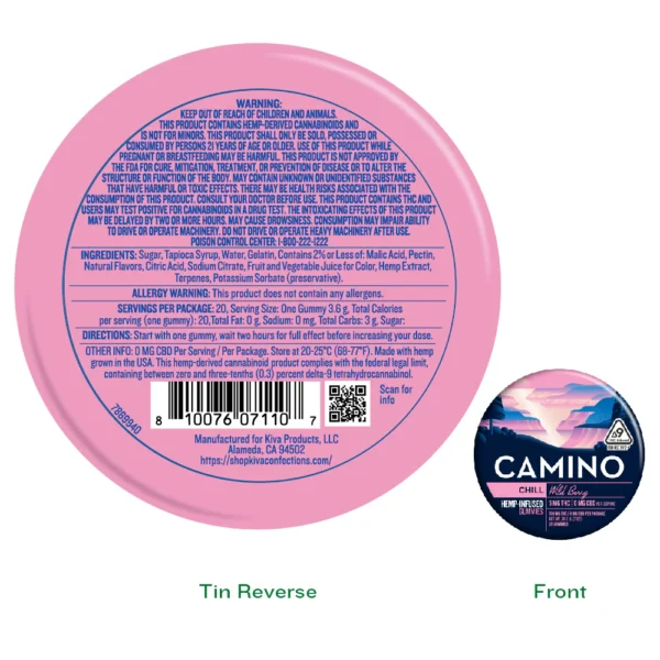 Camino Wild Berry 'Chill' 5mg Gummies - Image 2