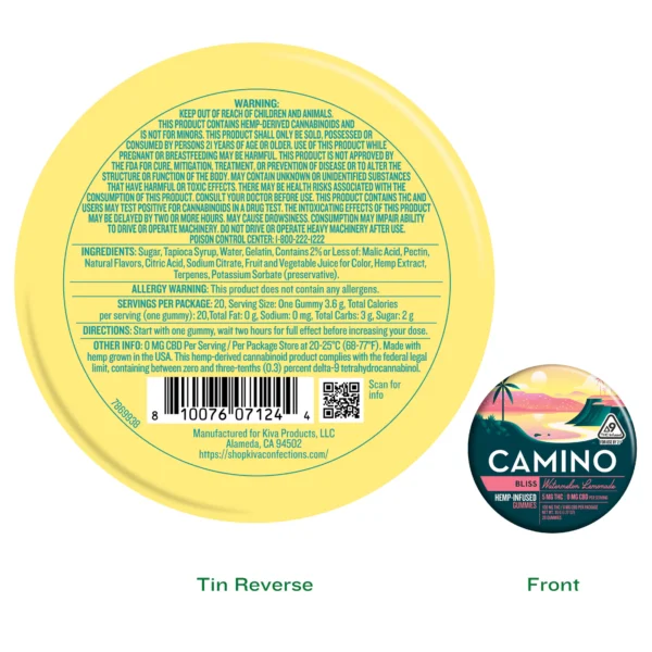 Camino Watermelon Lemonade 'Bliss' 5mg Gummies - Image 3